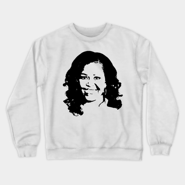 Michelle Obama Crewneck Sweatshirt by phatvo